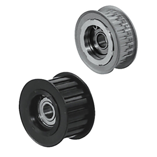 Flanged Idlers with Teeth - S5M, S8M - Center Bearing & Both Side Bearing